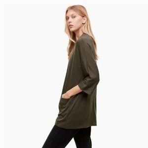 Wilfred Open Front Oversized Cardigan with Two Front Pockets